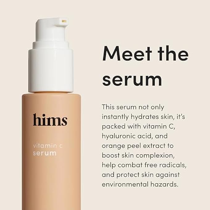 HIMS & HERS HIMS VITAMIN C SERUM FOR MEN - BRIGHTENS, EVENS SKIN TONE, REDUCES WRINKLES - HIGHLY CONCENTRATED ANTI-AGING VITAMIN C FACE SERUM FOR MEN - 1 FL OZ - Image 2